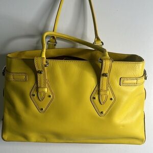 Cole haan mustered yellow shoulder bag